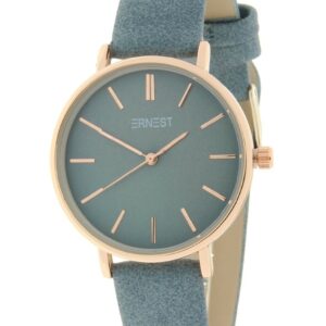 Ernest horloge Silver-Cindy-Medium - jeansblauw