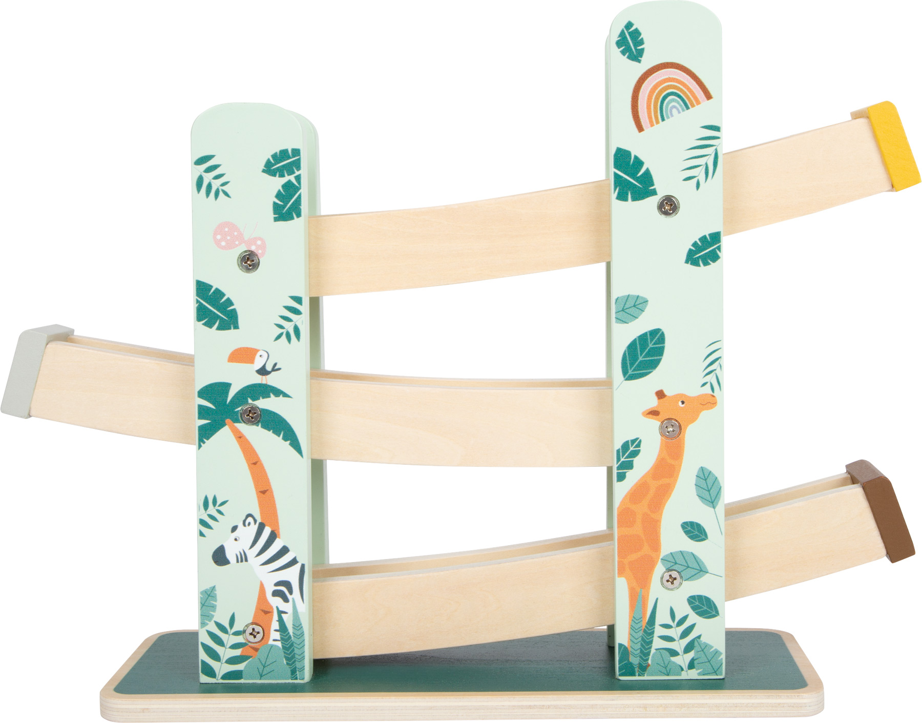 Small foot - Knikkerbaan Safari 10 X 30 Cm Hout Groen 4-delig - Afbeelding 5