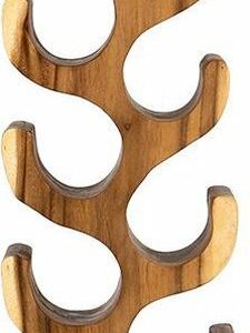 Massief houten wijnrek voor 12 flessen