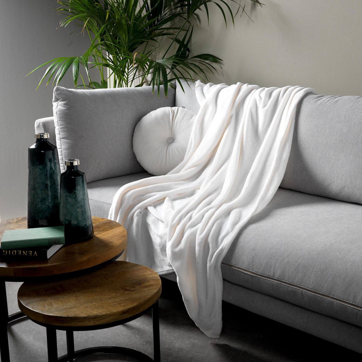 Dutch Decor HARVEY - Plaid van fleece Snow White 150x200 cm - Afbeelding 3