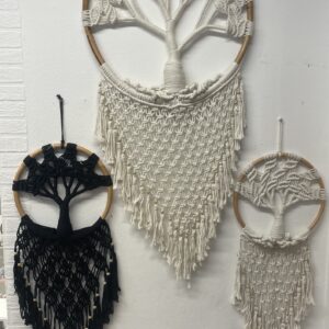 Droomvanger - Tree of life - Macramé - Rotan - Handgemaakt op Bali - Ø30cm/Ø40cm/Ø50cm