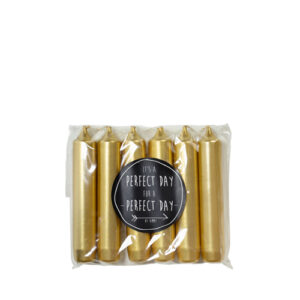 Rustik Lys cadeau dinerkaarsen Goud (2,1 x 12 cm)